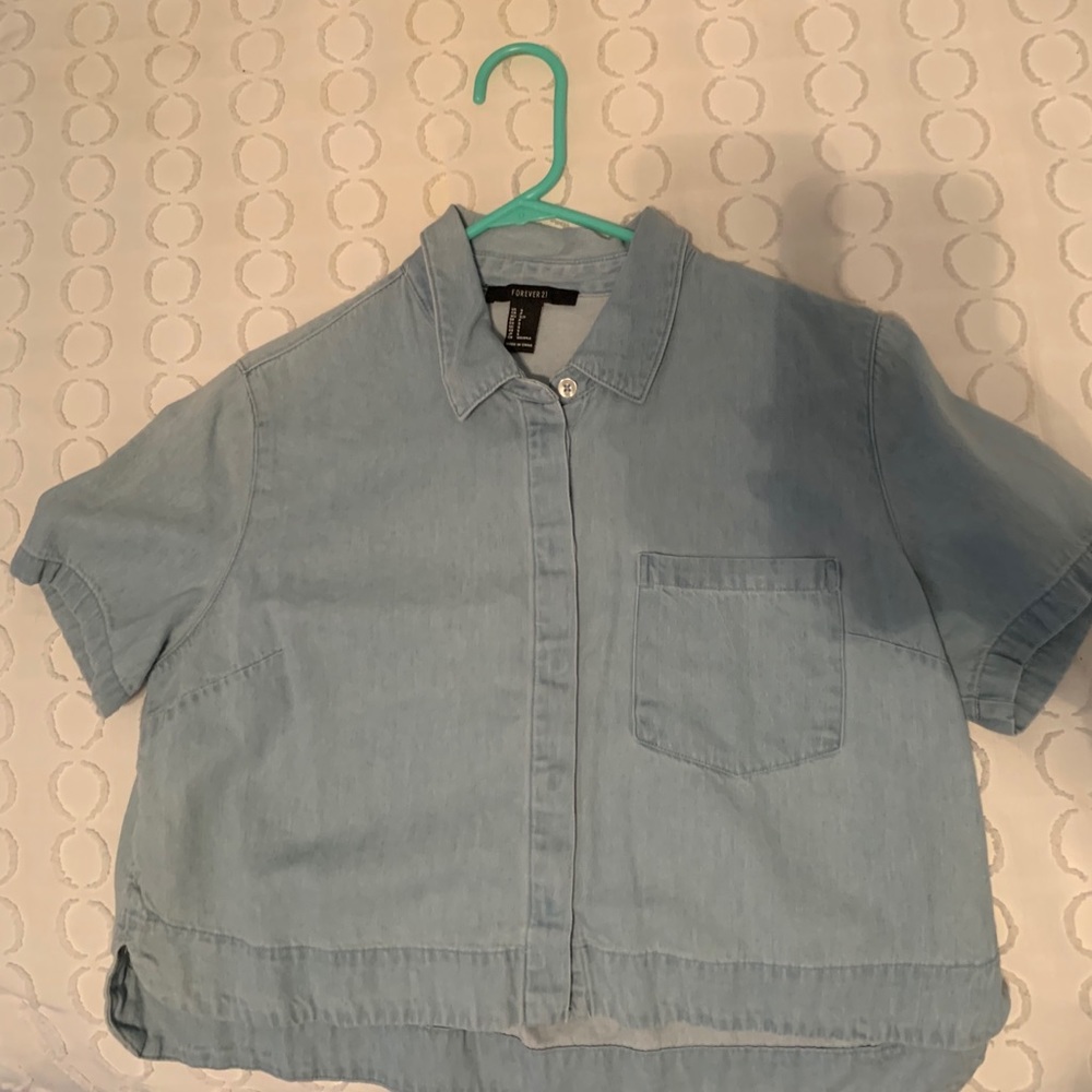 Denim Crop top